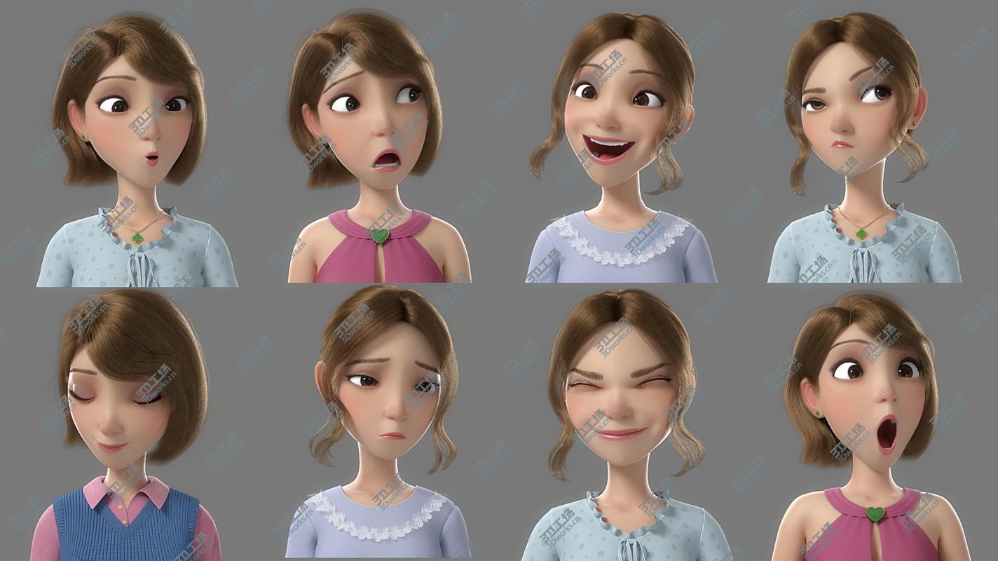 images/goods_img/20210113/Cartoon Girl Rigged 3D model/3.jpg